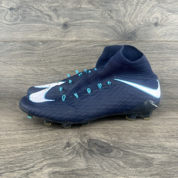 Nike Hypervenom Phatal III Soccer Cleats Size 8 Blue 852554 - Picture 1 of 15